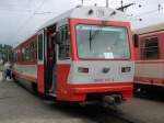 Ein Triebwagen der Mariazellerbahn BR 5090 steht zur Abfahrt bereit nach ST. Plten im Bahnhof von Mariazell.