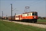 1099 004 fhrt mit R 6815 von St.Plten nach Mariazell. 
Willersdorf 17.04.2010