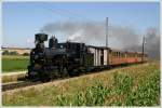 MH 6 (BB 399.06) fhrt mit dem Panoramic 760 auf der Mariazellerbahn von Ober Grafendorf nach Mariazell. 
Klangen 1.8.2010