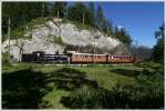 MH 6 (BB 399.06) auf der Retourfahrt mit dem Panoramic 760, von Mariazell nach Ober-Grafendorf. 
Annaberg 1.8.2010