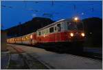 Es war schon dunkel, als der R 6845 mit der 1099.14 als Zuglok im Bahnhof Kirchberg an der Pielach eintraf.