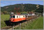 1099.011 fhrt mit R 6812 aus dem Bf. Mariazell in Richtung St. Plten aus. 3.10.2010