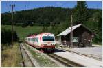 Triebwagen 4090 001 fhrt als R 6813 von St.Plten nach Mariazell.
