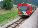 Das war am Sonntag den 28.8.2005 bei der kreuzung des Dampfzuges mit dem Diesel-Triebwagen, bei einer Fahrt auf der Murtalbahn.