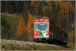 Knotz Dieseltriebwagen VT 31 + VS 42 der Steiermrkischen Landesbahnen fhrt als R 8709 von Unzmarkt nach Tamsweg. 
Murau 12.11.2011

