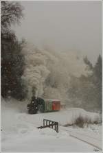 U 11  Mauterndorf  mit ihrem Sonderzug von Murau nach Tamsweg am 7.2.2012 in Hintering aufgenommen.