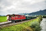 Vs 72 durchfährt mit dem Sdz 3390 (Zell am See - Krimml), die Haltestelle Jesdorf-Bergfried.