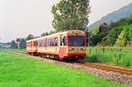 02.09.1989	Pinzgauer Bahn, Triebwagen 5090 001-8 mit Anhänger fährt in Richtung Zell am See.