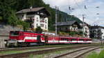 SLB-Lok Vs 82 (BR 2096)  Pinzgau  zieht den Wendezug Zug-Nr. 3312 der Pinzgauer Lokalbahn (früher Pinzgaubahn, Krimmler Bahn) nach Krimml bei Ausfahrt aus Zell am See; 24.07.2016


