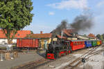 Einfahrt in den Bahnhof Stainz.
764.411 R am 1.08.2018