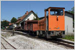 Probefahrt mit VL8 (ex. StLB, seit heuer im Privatbesitz) auf der Stainzer Lokalbahn am 18.8.2019. (Bahnhof Stainz)