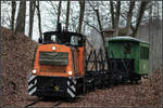 30.November 2013    Lok D6 der Stainzer Lokalbahn tuckert aus den Wäldern nahe Kraubath heraus.