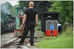 Tag der offenen Bahnhofstür bei der Stainzer Lokalbahn am 25.6.2016. Harald in seiner Funktion als Weichensteller hat den Überblick.