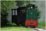 Tag der offenen Bahnhofstür bei der Stainzer Lokalbahn am 25.6.2016. Max bei einer der zahlreichen Besucherfahrten an diesem wunderschönen Tag. 