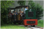 Tag der offenen Bahnhofstür bei der Stainzer Lokalbahn am 25.6.2016. Karl-Heinz bei einer der zahlreichen Besucherfahrten. 