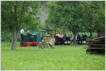 Tag der offenen Bahnhofstür bei der Stainzer Lokalbahn am 25.6.2016. Heinz und Herbert bei einer der zahlreichen Besucherfahrten an diesem wunderschönen Tag.