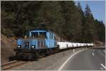 Planbetrieb auf der Breitenauerbahn - Lok E3 auf der Fahrt vom Magnesitwerk in  St.