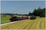298.56 mit dem Stainzer Flascherlzug am 10.7.2011 kurz vor Herbersdorf aufgenommen.