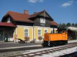 Lok D6 erstrahlt in neuem Glanz .Bahnhof Stainz  8.07.2012