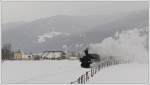 U 11  Mauterndorf  mit ihrem Sonderzug von Murau nach Tamsweg am 7.2.2012 zwischen Stadl an der Mur und Einach aufgenommen.