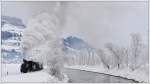 Mh.3 der Pinzgauer Lokalbahn mit dem Fotozug Sdz 900 von Zell am See nach Krimml am 1.2.2015 kurz vor Niedernsill aufgenommen.
