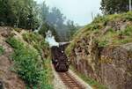 Am 20.08.1984 gab es zu ÖBB-Zeiten noch reguläre Dampfzugfahrten bei der Waldviertelbahn. Dampflok 399.03
