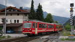 Einfahrt der Zillertalbahn R164 als Sandwichgarnitur in Aschau nach Jenbach; 07.06.2018

