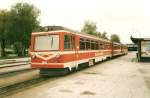Schmalspurtriebwagen der Zillertalbahn im Mai 1998 in Jenbach.