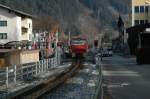 noch mal der Zug der Zillertalbahn im Schiebebetrieb, hier die schiebende Lokomotive, 11.02.2007
