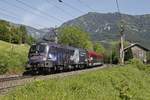 1116 158 (Licht ins Dunkel II) als Railjet bei Küb am 22.05.2017.