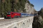 1216 229 mit RJ73 am Krauselklause - Viadukt am 15.11.2017.