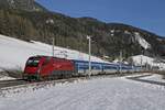 1216 229 mit RJ71 bei Spital am Semmering am 6.12.2017