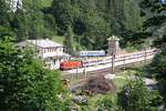 1116 xxx mit dem EC 151 am 10.Juni 2018 im Bahnhof Semmering.