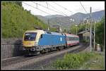 470 008 mit EC159 bei Klamm - Schottwien am 18.05.2020.