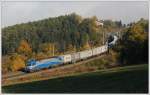 1116.922 mit dem LTE Containerzug 42488 (Js – Dlr) am 22.10.2012 auf der Steinbauer Weise bei der Talfahrt der Semmering Nordrampe.