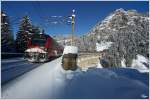 Winter Wonderland am Zauberberg II - 1116 233 schiebt railjet 533 (Wien Meidling -Villach Hbf) ber das Kalte Rinne Viadukt.