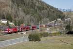 1116 225 (ÖFB) als Railjet nahe Mürzzuschlag am 18.03.2016.