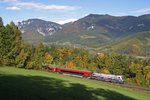 1116.250  Polizei  fährt mit RJ-559 vor dem  Schneeberg  am Eichberg bergwärts.