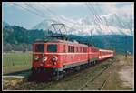 1110 023 + 1141 008 (kalt) mit R3564 in Stein ander Enns am 15.04.2003.
