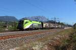 Im Bahnhof Gr�bming wartet am 14.8.2026 die  CityAirportTrain  1016 036 mit einem Ganzzug von Gratwein-Gratkorn nach N�rnberg Rbf auf die Weiterfahrt.
Im Hintergrund erheben sich die Ausl�ufer des 2351m hohen Grimming.