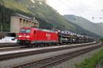 185 291 mit G�terzug im Bf.Mixnitz-B�rensch�tzklamm am 26.07.2013.