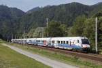 Steuerwagen 80-90.751 als Railjet zwischen Pernegg und Bruck an der Mur am 5.07.2015.