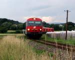 8073 215 am 22.06.2008 mit REX2793 (Wien Süd-Oberwart) bei Pinkafeld. 