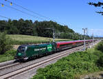 Auf dem Weg von Wien Hauptbahnhof nach Lienz (RJ 754) , kam die 1116 248  Steiermark  auch in der gr�nen Mark vorbei, und wurde dabei  von mir kurz vor dem Nordportal des 1695 Meter langen
