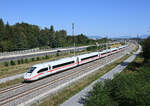 Am Sonntag den 30. August 2026 wurde der ICE 116  Chiemgau  (Graz Hauptbahnhof-Frankfurt am Main Hauptbahnhof aus dem Triebzug 412 219 gebildet, und von mir in Wundschuh an der Koralmbahn fotografiert.