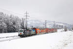 Kresbach. Am 1. Weihnachtstag 2025 zieht die 193 876 eine S-Bahn von Graz nach Wies Eibiswald durch die verschneite Weststeiermark.