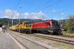 Eine kleine Premiere war am 2.9.2026 die erste 1216 auf der Wieserbahn und das mit eigener Kraft.
Die 1216 240 kam als Lokzug von Graz nach Deutschlandsberg Stadt und holte den Schienenschleifzug 'Speno RR 16 MS2' und brachte diesen nach Mitterdorf- ...