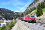 1293 048 mit dem RJ 1183 nach Ancona am 11.04.2026 bei St. Jodok am Brenner.
