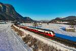 Der Salzburger 4748.042 fuhr am 04. Januar 2026 als REX 5380 von Kufstein nach Innsbruck HBF und konnte von mir bei Langkampfen im unteren Inntal bei frostigen Temperaturen dokumentiert werden. 