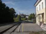 Nrdlicher Endpunkt der Mhlkreisbahn, der Bahnhof Aigen-Schlgl im nrdlichen Obersterreich.